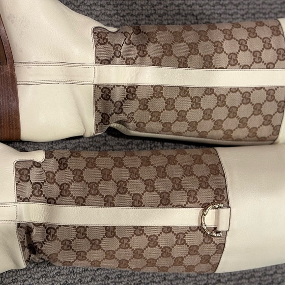 Gucci tall riding boots GG size 8 - Picture 10 of 13